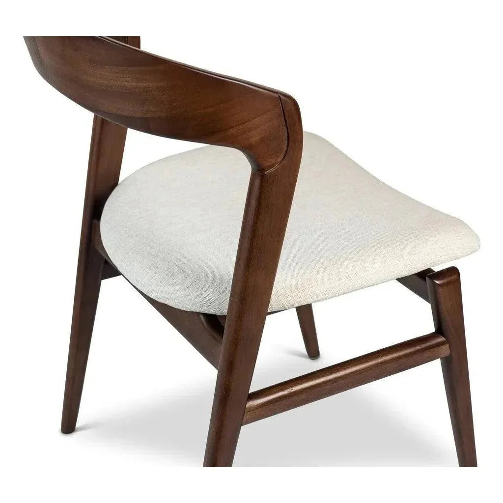 Velma Boucle Wooden Armless Side Chair - LOOMLAN - Urbia - Dining Chairs