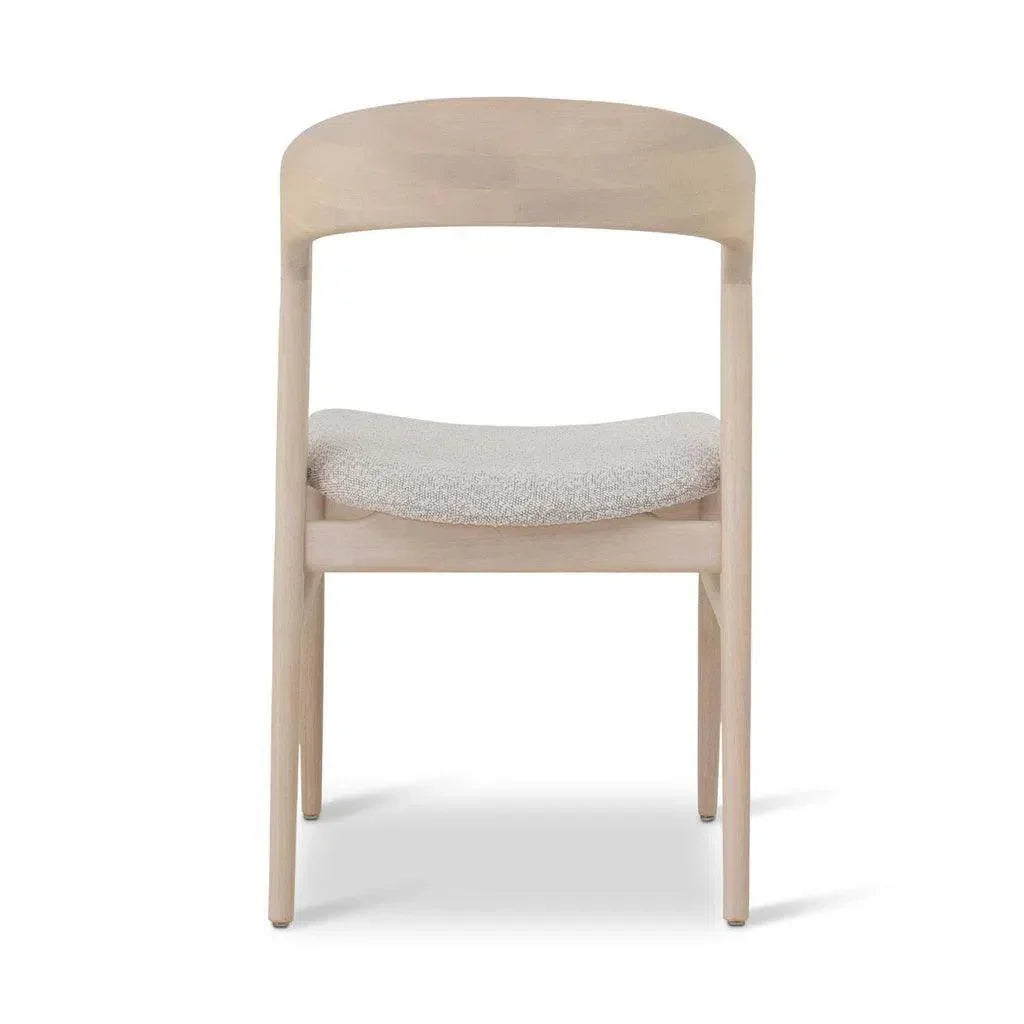 Velma Boucle Wooden Armless Side Chair - LOOMLAN - Urbia - Dining Chairs