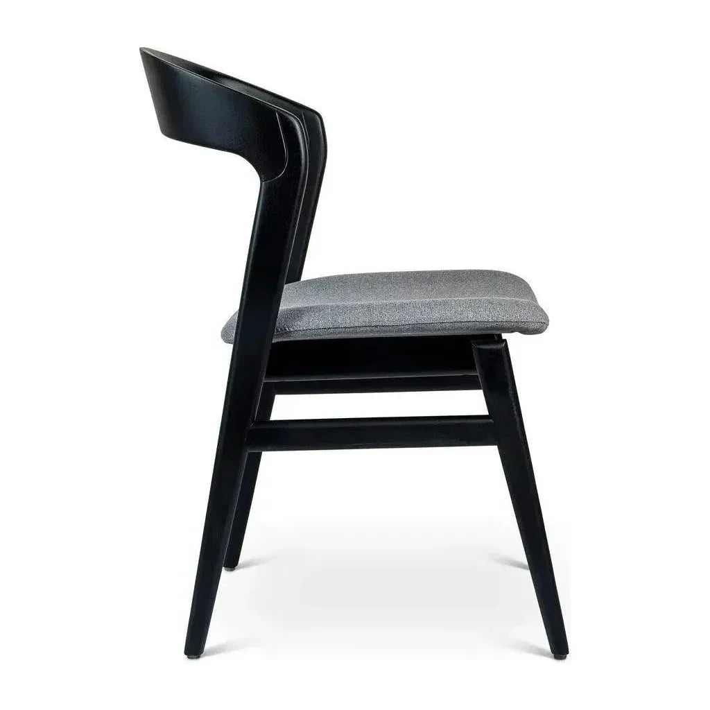 Velma Boucle Wooden Armless Side Chair - LOOMLAN - Urbia - Dining Chairs