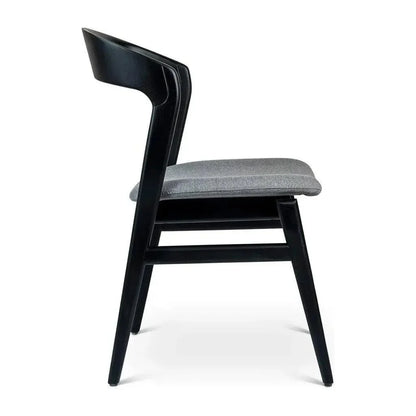 Velma Boucle Wooden Armless Side Chair - LOOMLAN - Urbia - Dining Chairs
