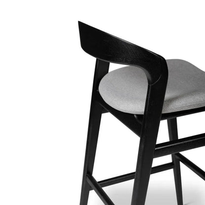 Velma Boucle Wooden Bar Stool - LOOMLAN - Urbia - Bar Stools
