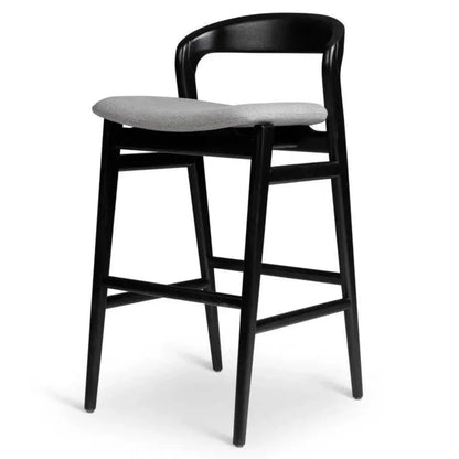 Velma Boucle Wooden Bar Stool - LOOMLAN - Urbia - Bar Stools