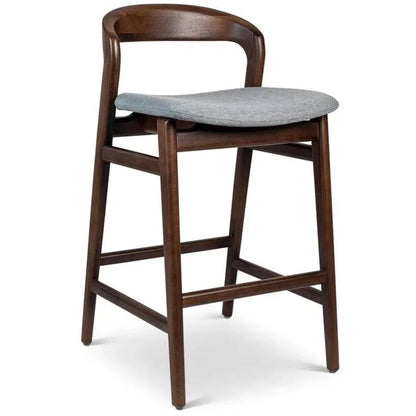 Velma Boucle Wooden Bar Stool - LOOMLAN - Urbia - Bar Stools
