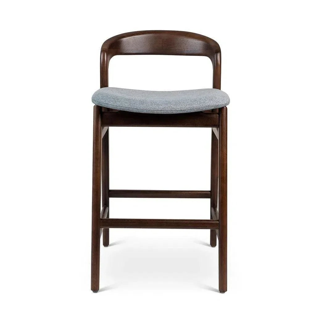 Velma Boucle Wooden Bar Stool - LOOMLAN - Urbia - Bar Stools