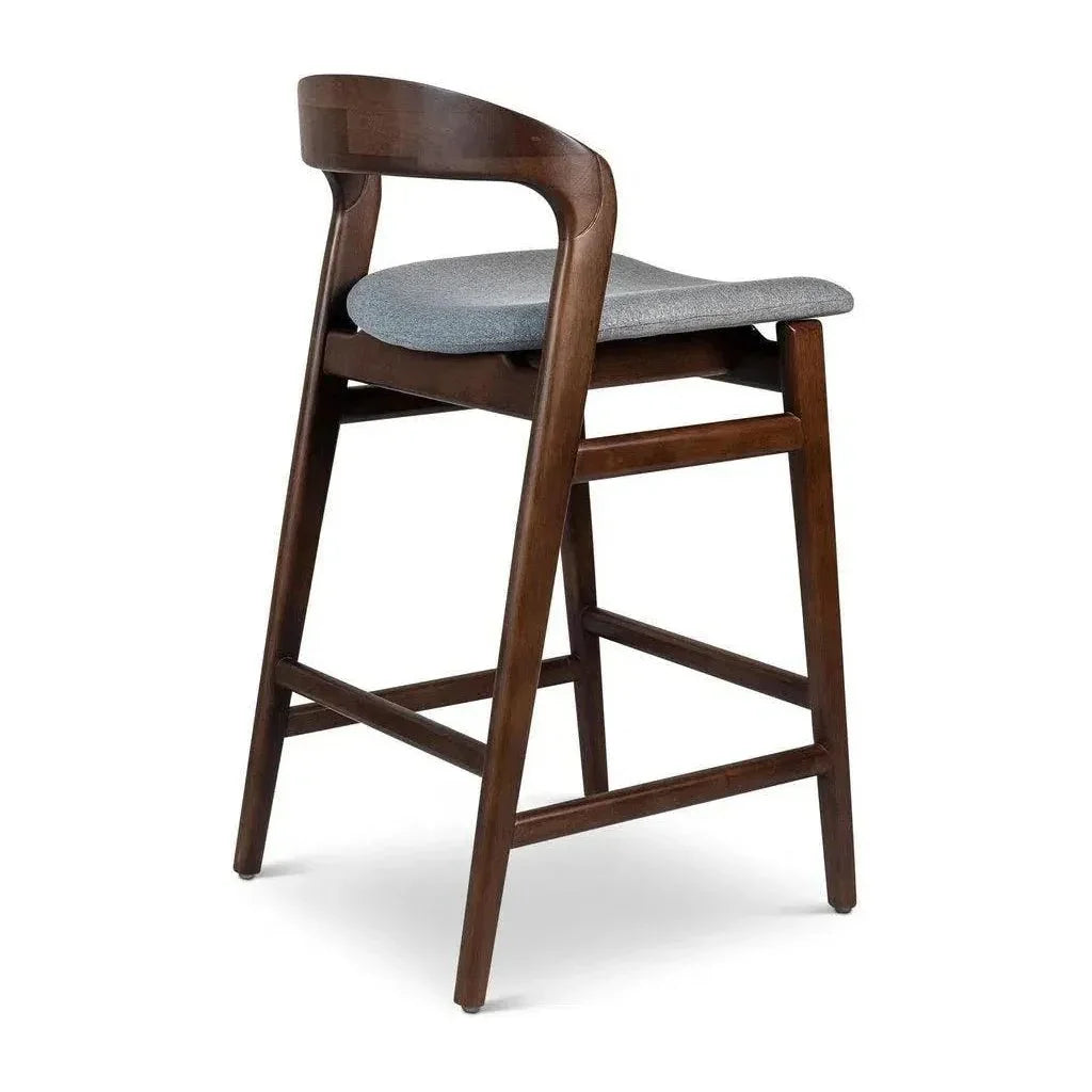 Velma Boucle Wooden Bar Stool - LOOMLAN - Urbia - Bar Stools