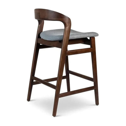 Velma Boucle Wooden Bar Stool - LOOMLAN - Urbia - Bar Stools