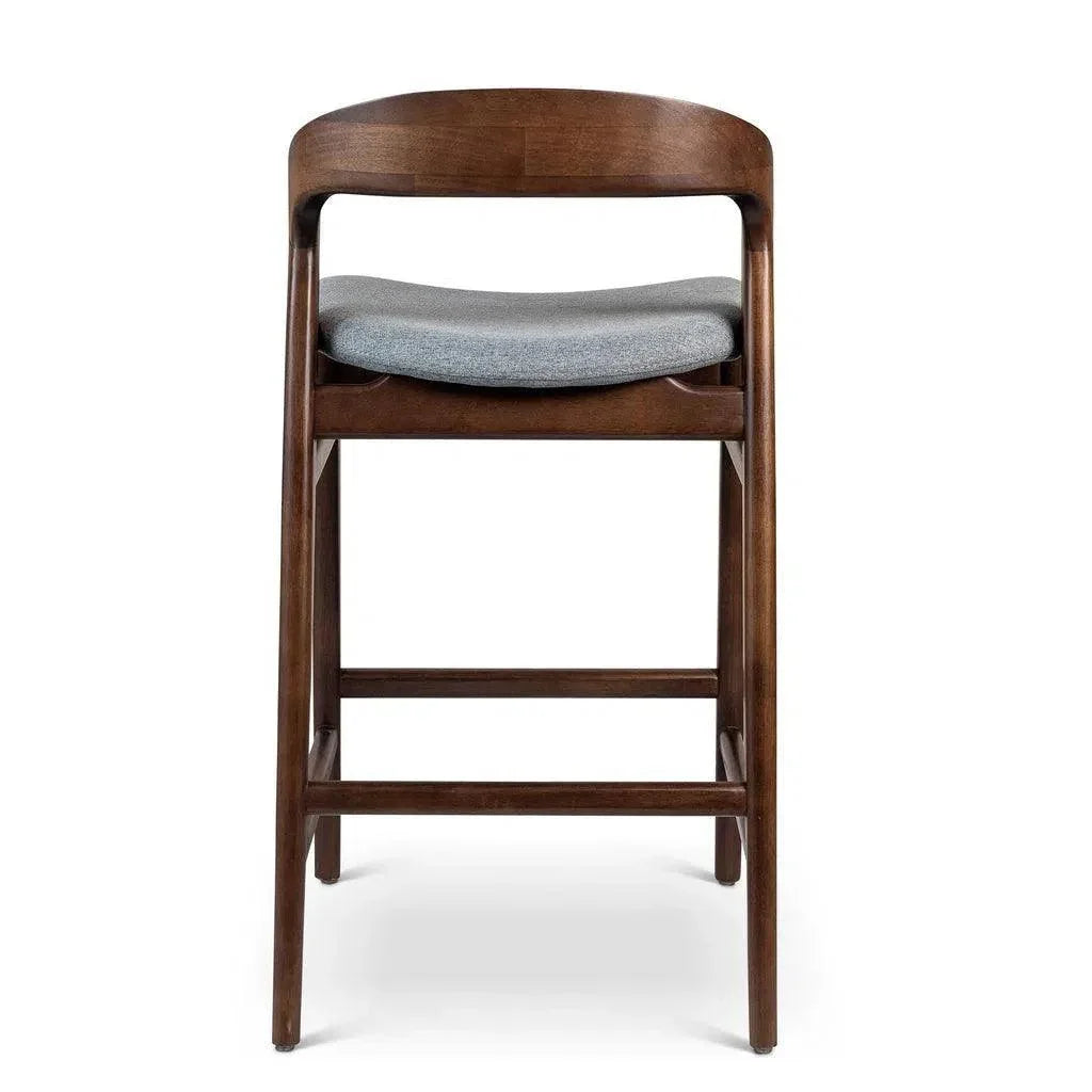 Velma Boucle Wooden Bar Stool - LOOMLAN - Urbia - Bar Stools