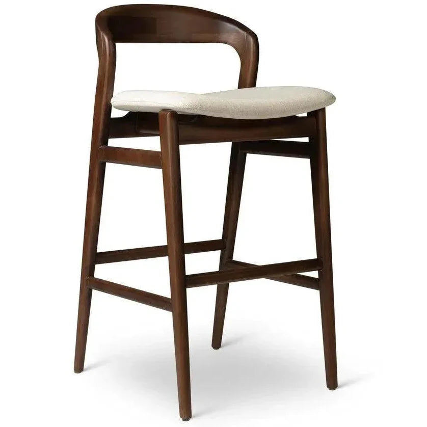Velma Boucle Wooden Bar Stool - LOOMLAN - Urbia - Bar Stools
