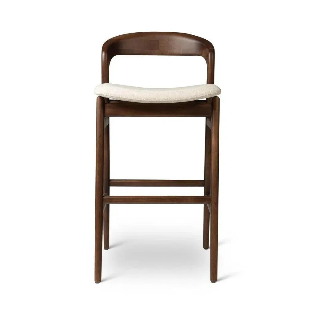 Velma Boucle Wooden Bar Stool - LOOMLAN - Urbia - Bar Stools