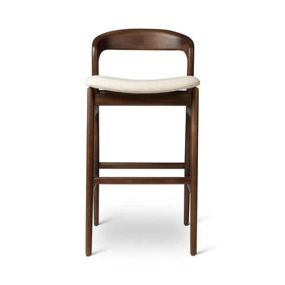 Velma Boucle Wooden Bar Stool - LOOMLAN - Urbia - Bar Stools