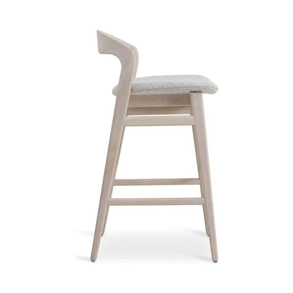 Velma Boucle Wooden Bar Stool - LOOMLAN - Urbia - Bar Stools