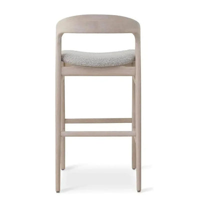 Velma Boucle Wooden Bar Stool - LOOMLAN - Urbia - Bar Stools