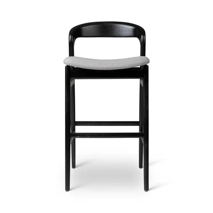 Velma Boucle Wooden Bar Stool - LOOMLAN - Urbia - Bar Stools