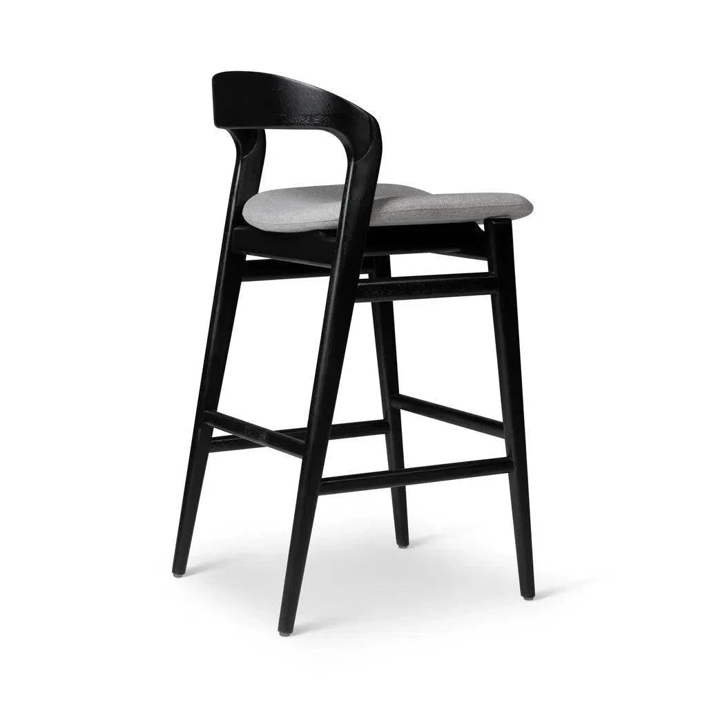 Velma Boucle Wooden Bar Stool - LOOMLAN - Urbia - Bar Stools