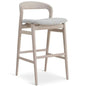 Velma Boucle Wooden Bar Stool - LOOMLAN - Urbia - Bar Stools