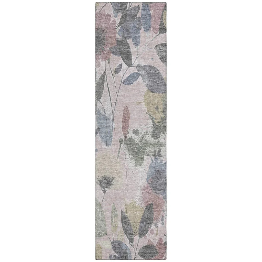 Velustre Pink Washable Indoor - Outdoor Rug - LOOMLAN - LOOMLAN Rugs - Outdoor Rugs