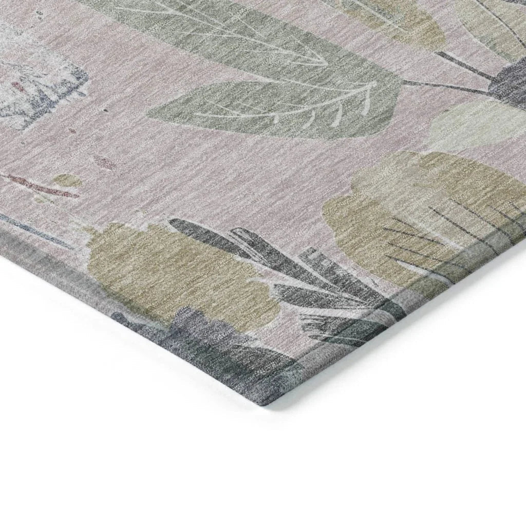 Velustre Pink Washable Indoor - Outdoor Rug - LOOMLAN - LOOMLAN Rugs - Outdoor Rugs