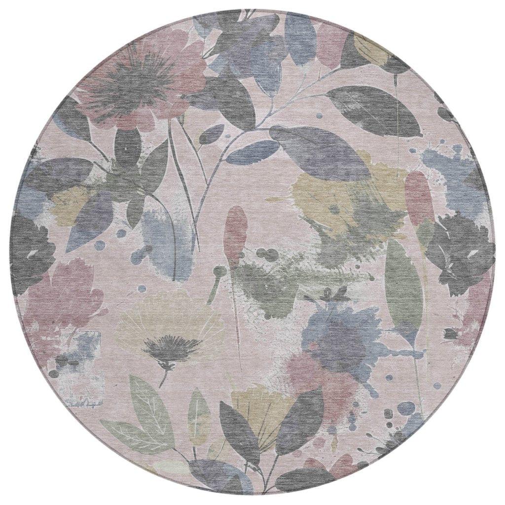 Velustre Pink Washable Indoor - Outdoor Rug - LOOMLAN - LOOMLAN Rugs - Outdoor Rugs