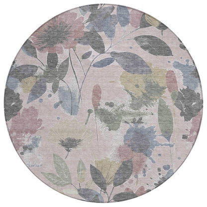 Velustre Pink Washable Indoor - Outdoor Rug - LOOMLAN - LOOMLAN Rugs - Outdoor Rugs