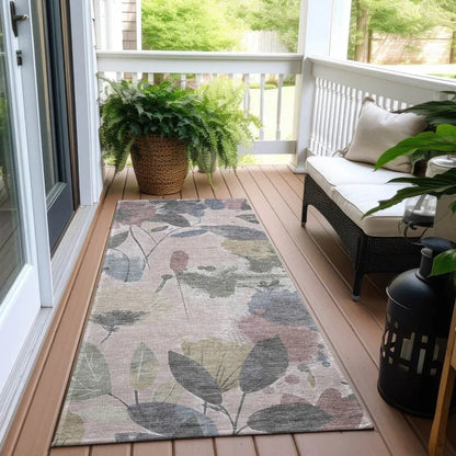 Velustre Pink Washable Indoor - Outdoor Rug - LOOMLAN - LOOMLAN Rugs - Outdoor Rugs