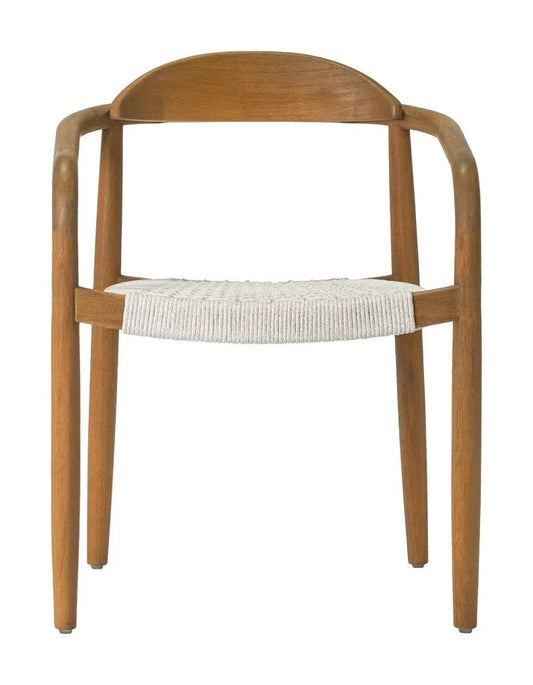 Venetian Stackable Teak Patio Dining Chair (Set Of 2)-Outdoor Dining Chairs-Seasonal Living-LOOMLAN