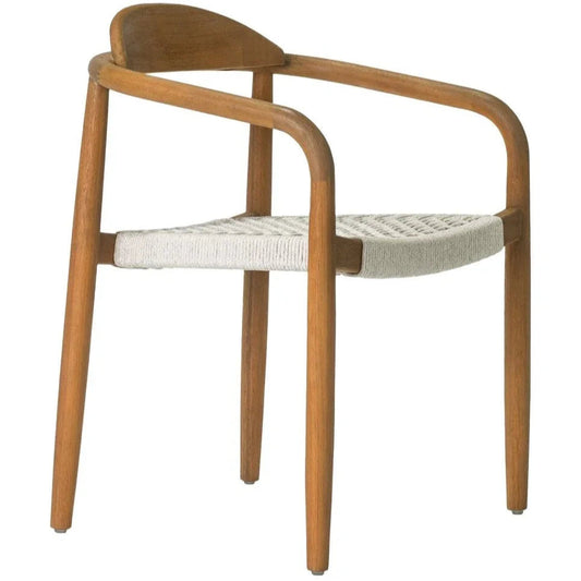 Venetian Stackable Teak Patio Dining Chair (Set Of 2)-Outdoor Dining Chairs-Seasonal Living-LOOMLAN