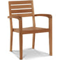 Venice Teak Outdoor Stacking Armchair 4PC-Outdoor Accent Chairs-HiTeak-LOOMLAN