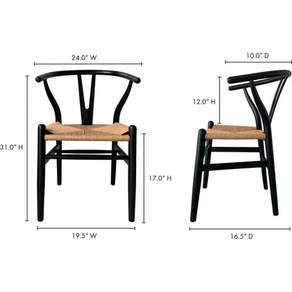 Ventana Armless Dining Chair - LOOMLAN - Moe's Home - Dining Chairs