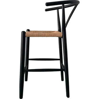 Ventana Two Tone Woven Seat Counter Stool - LOOMLAN - Moe's Home - Counter Stools