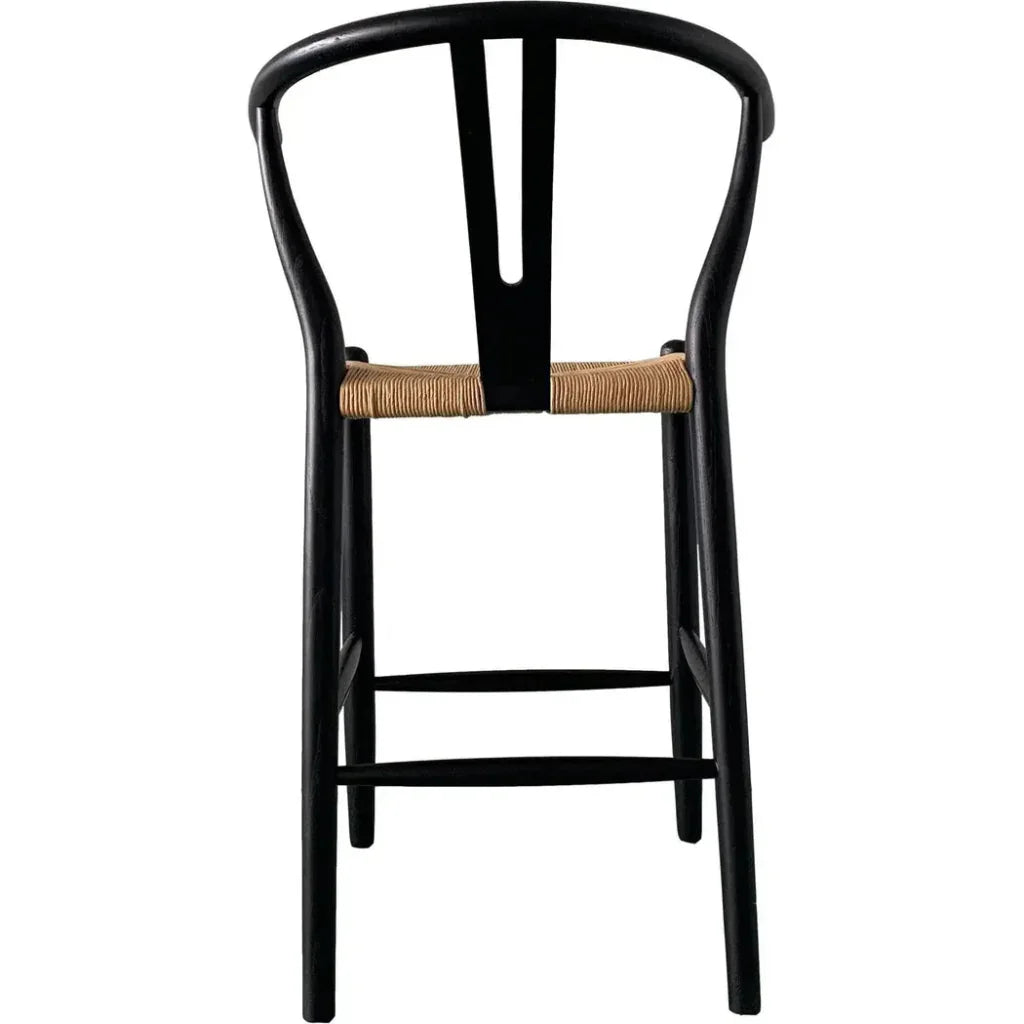 Ventana Two Tone Woven Seat Counter Stool - LOOMLAN - Moe's Home - Counter Stools