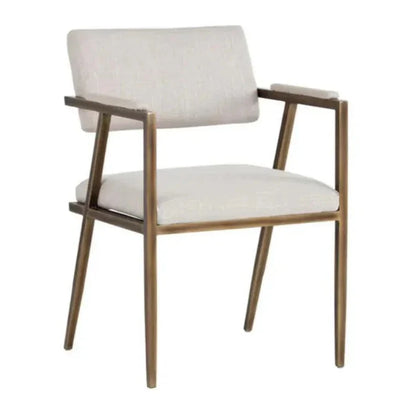 Ventouz Leather Transitional Dining Armchair - LOOMLAN - SUNPAN - Dining Chairs