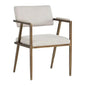 Ventouz Leather Transitional Dining Armchair - LOOMLAN - SUNPAN - Dining Chairs