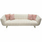 Venus Cream Velvet Sofa With Pink Throw Pillows - LOOMLAN - Diamond Sofa - Sofas & Loveseats