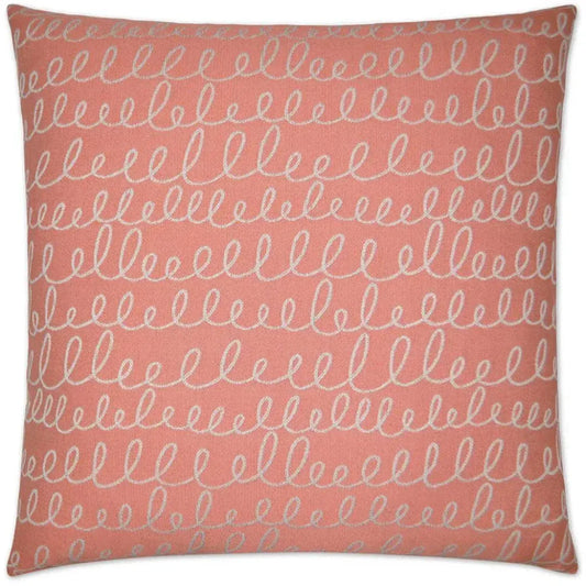 Verbomania Salmon Red Throw Pillow Insert - LOOMLAN - D.V. Kap - Throw Pillows