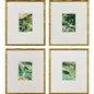 Verdant Fusion Wood Framed Wall Art 4PC