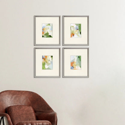 Verdure Wood Green Framed Wall Art 4PC