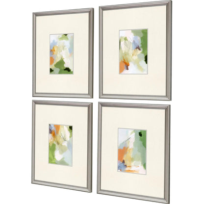 Verdure Wood Green Framed Wall Art 4PC