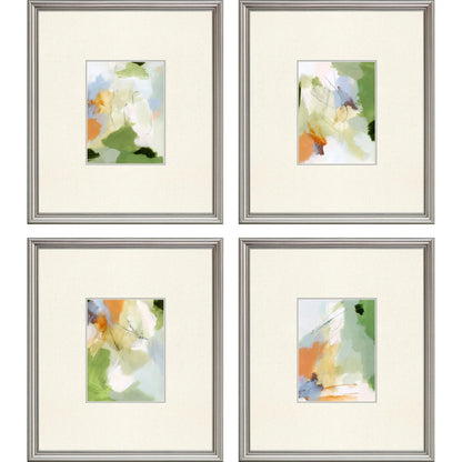 Verdure Wood Green Framed Wall Art 4PC