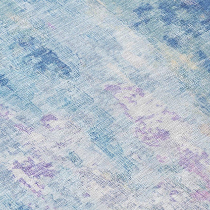 Verentha Blue Washable Indoor - Outdoor Rug - LOOMLAN - LOOMLAN Rugs - Outdoor Rugs