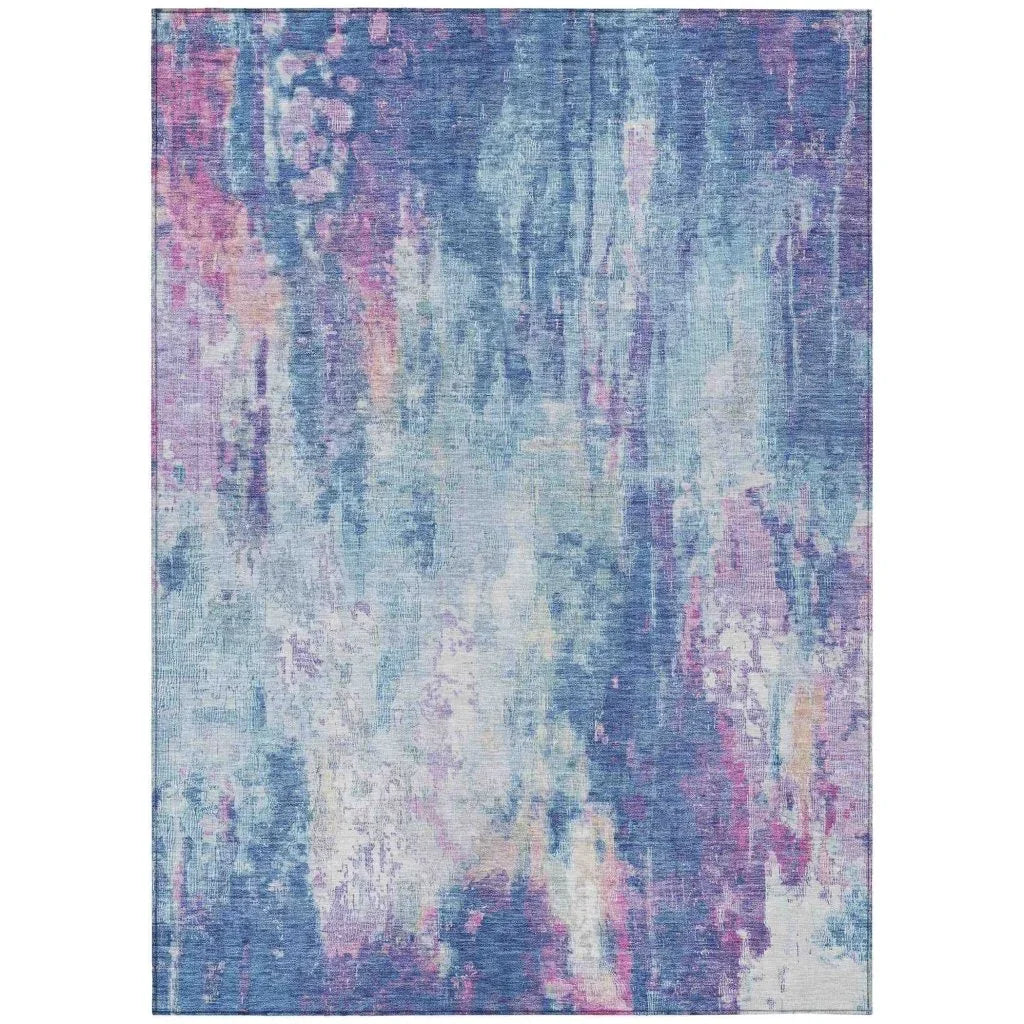 Verentha Blue Washable Indoor - Outdoor Rug - LOOMLAN - LOOMLAN Rugs - Outdoor Rugs