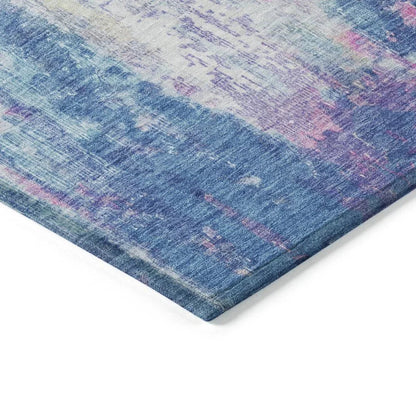 Verentha Blue Washable Indoor - Outdoor Rug - LOOMLAN - LOOMLAN Rugs - Outdoor Rugs
