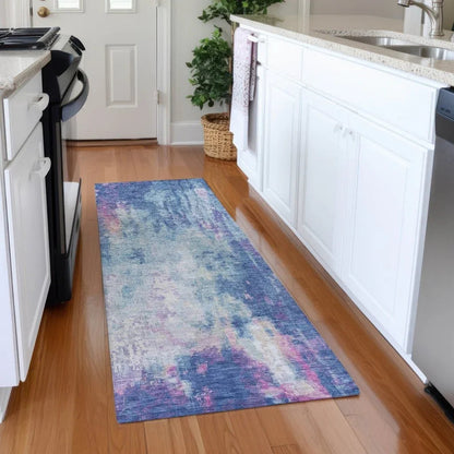 Verentha Blue Washable Indoor - Outdoor Rug - LOOMLAN - LOOMLAN Rugs - Outdoor Rugs