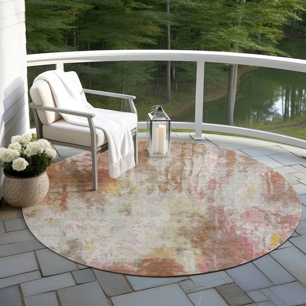 Verentha Brown Washable Indoor - Outdoor Rug - LOOMLAN - LOOMLAN Rugs - Outdoor Rugs