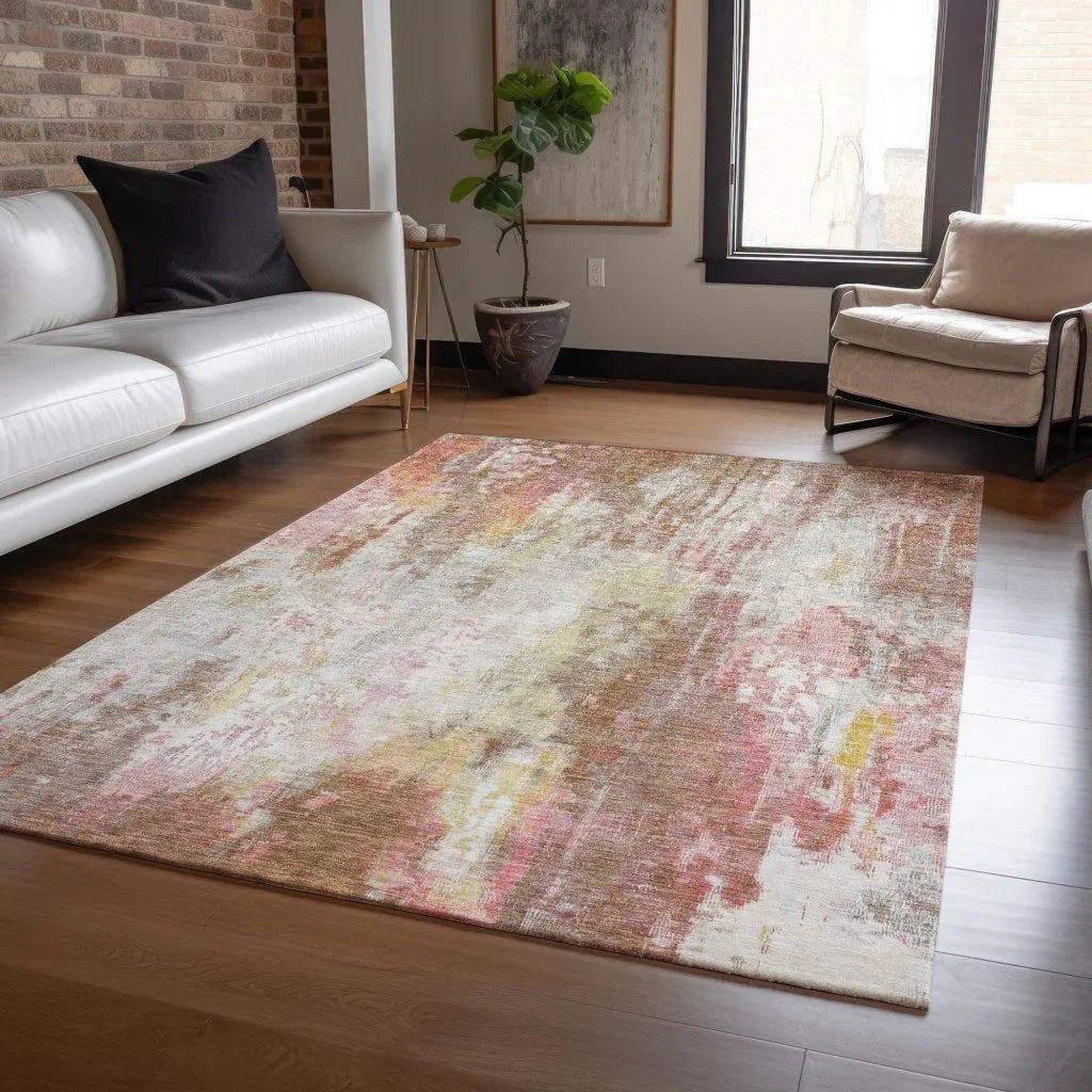 Verentha Brown Washable Indoor - Outdoor Rug - LOOMLAN - LOOMLAN Rugs - Outdoor Rugs