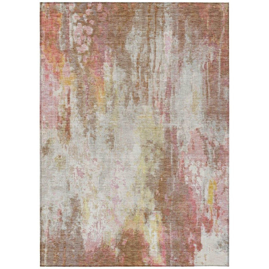 Verentha Brown Washable Indoor - Outdoor Rug - LOOMLAN - LOOMLAN Rugs - Outdoor Rugs