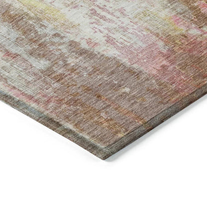 Verentha Brown Washable Indoor - Outdoor Rug - LOOMLAN - LOOMLAN Rugs - Outdoor Rugs