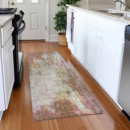 Verentha Brown Washable Indoor - Outdoor Rug - LOOMLAN - LOOMLAN Rugs - Outdoor Rugs