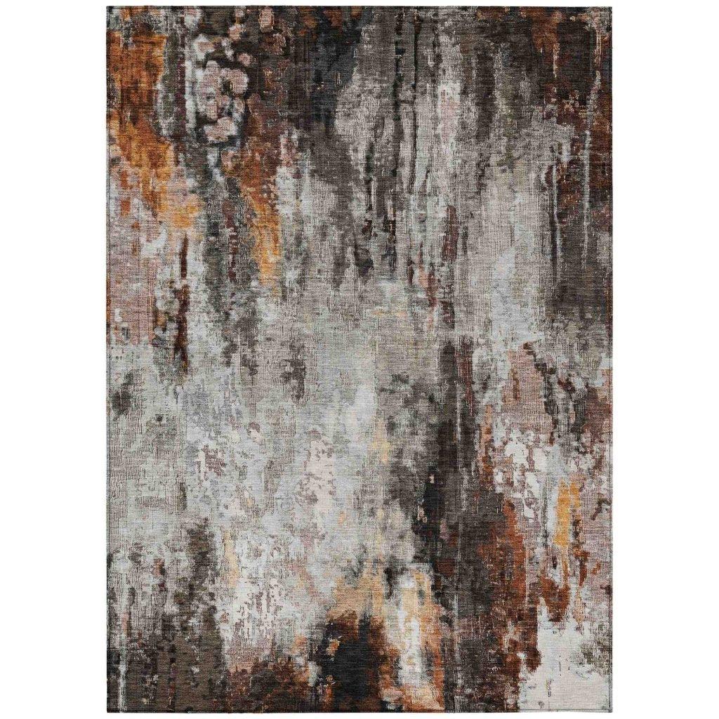 Verentha Gray Washable Indoor - Outdoor Rug - LOOMLAN - LOOMLAN Rugs - Outdoor Rugs