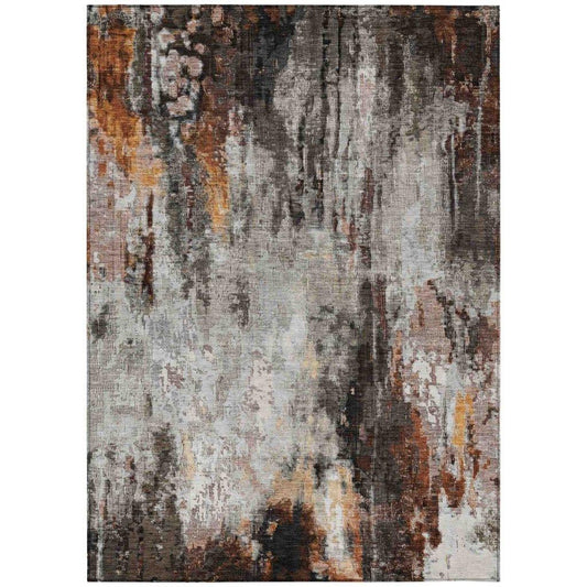Verentha Gray Washable Indoor - Outdoor Rug - LOOMLAN - LOOMLAN Rugs - Outdoor Rugs