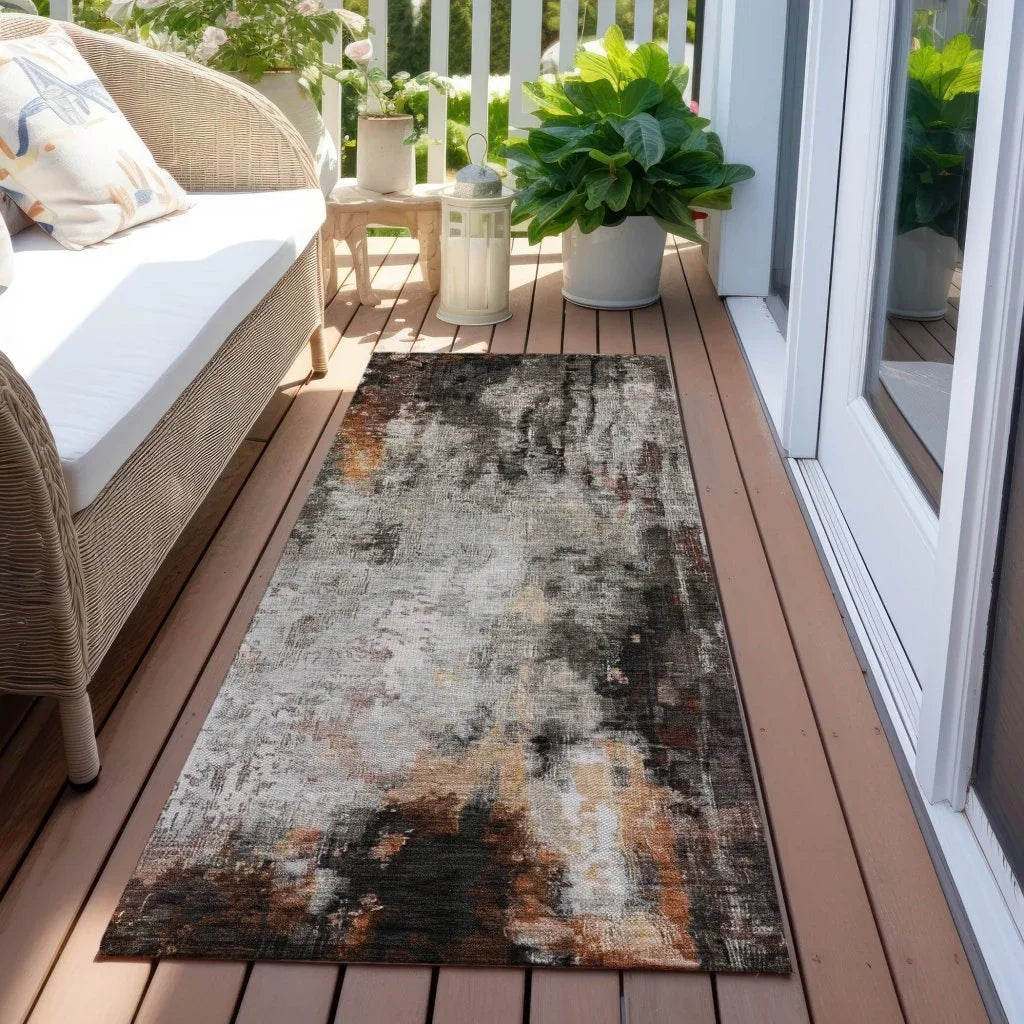 Verentha Gray Washable Indoor - Outdoor Rug - LOOMLAN - LOOMLAN Rugs - Outdoor Rugs
